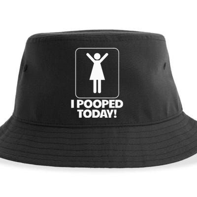 I Pooped Today Toilet Humor Funny I Pooped Today Sustainable Bucket Hat