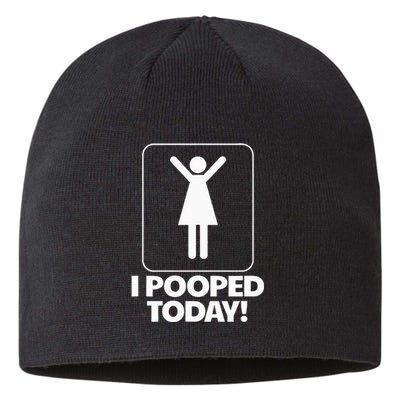 I Pooped Today Toilet Humor Funny I Pooped Today Sustainable Beanie