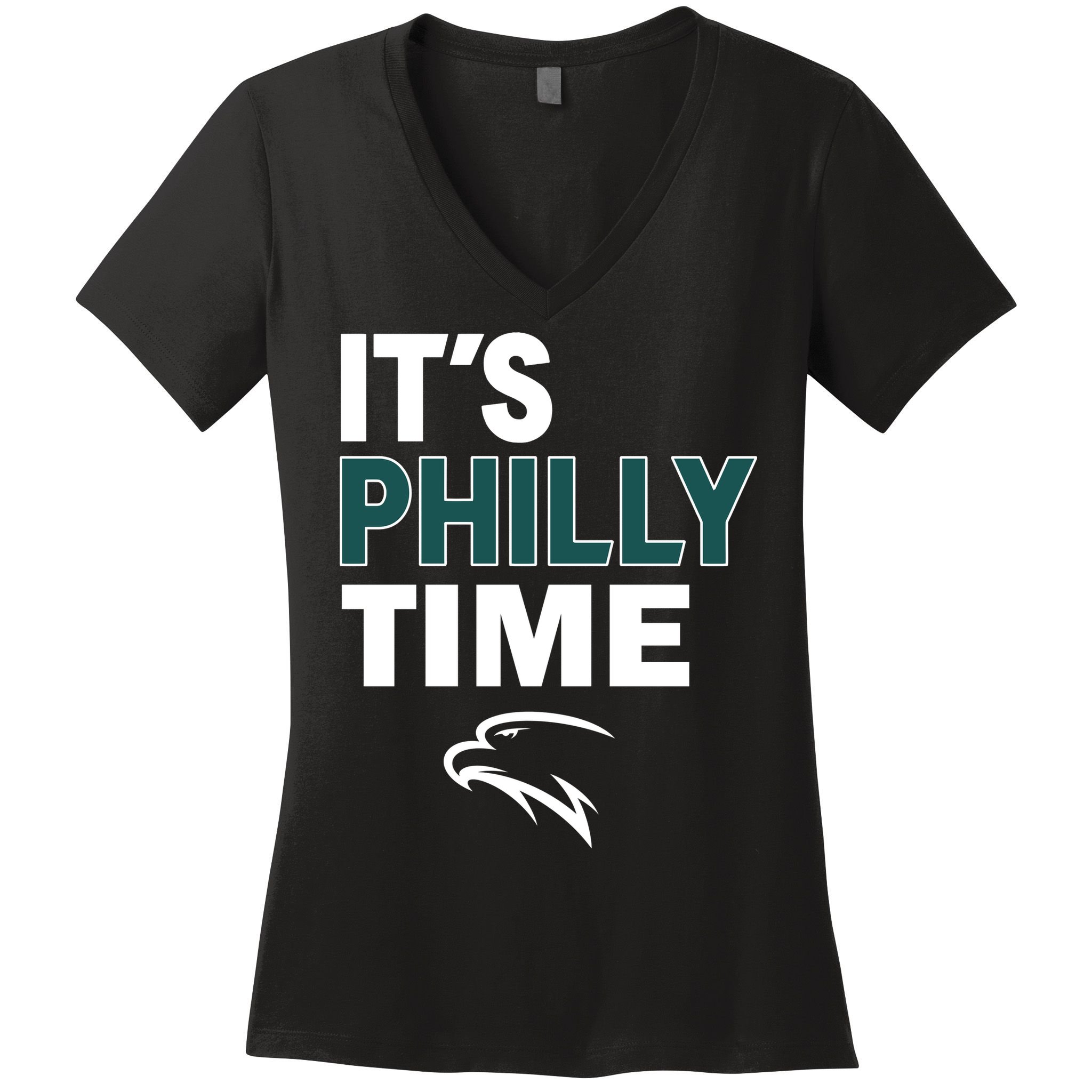 It's Philly Time Philadelphia Women's V-Neck T-Shirt