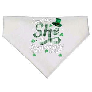 I Put The She In The Shenanigans St Patricks Day Funny Gift USA-Made Doggie Bandana