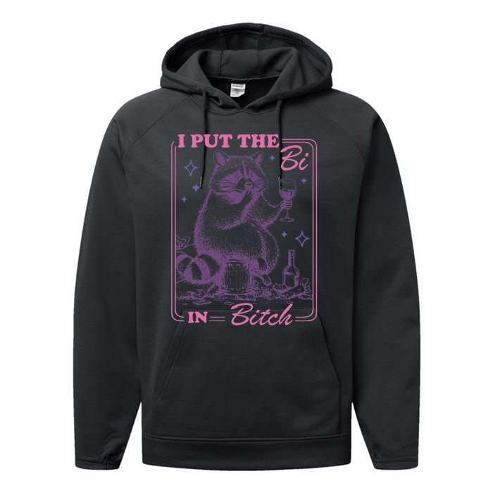 I Put The Bi In Bitch Lgbt Lesbians Performance Fleece Hoodie