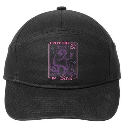 I Put The Bi In Bitch Lgbt Lesbians 7-Panel Snapback Hat