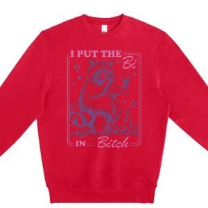 I Put The Bi In Bitch Lgbt Lesbians Premium Crewneck Sweatshirt