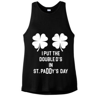 I Put The Double Ds In St Paddys Day Funny St Patrick's Day Ladies PosiCharge Tri-Blend Wicking Tank