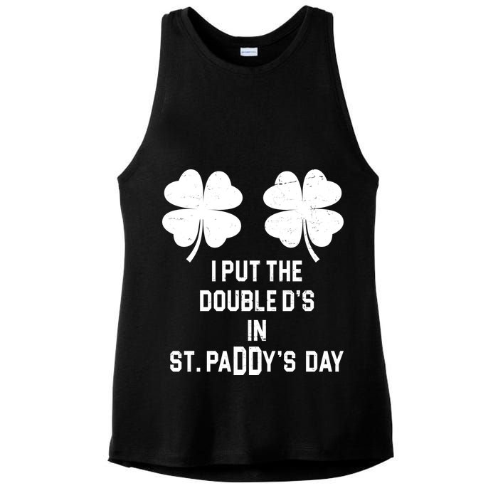 I Put The Double Ds In St Paddys Day Funny St Patrick's Day Ladies PosiCharge Tri-Blend Wicking Tank