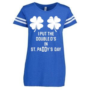 I Put The Double Ds In St Paddys Day Funny St Patrick's Day Enza Ladies Jersey Football T-Shirt