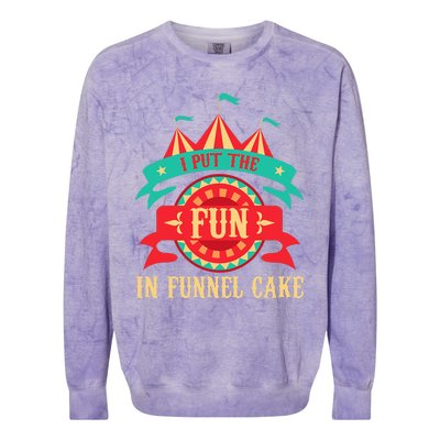 I Put The Fun In Funnel Cake Circus Birthday Party Costume Colorblast Crewneck Sweatshirt