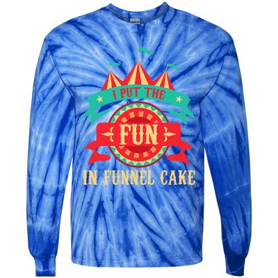 I Put The Fun In Funnel Cake Circus Birthday Party Costume Tie-Dye Long Sleeve Shirt