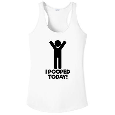 I Pooped Today Funny Happy Pooper Ladies PosiCharge Competitor Racerback Tank