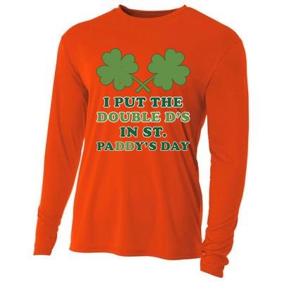 I Put The Double Ds In St Paddys Day Funny St Patricks Boobs Gift Cooling Performance Long Sleeve Crew