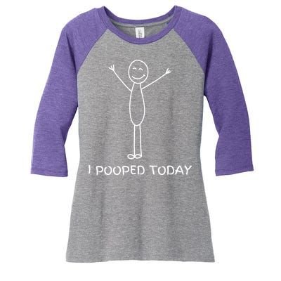 I Pooped Today Funny Poop Women's Tri-Blend 3/4-Sleeve Raglan Shirt