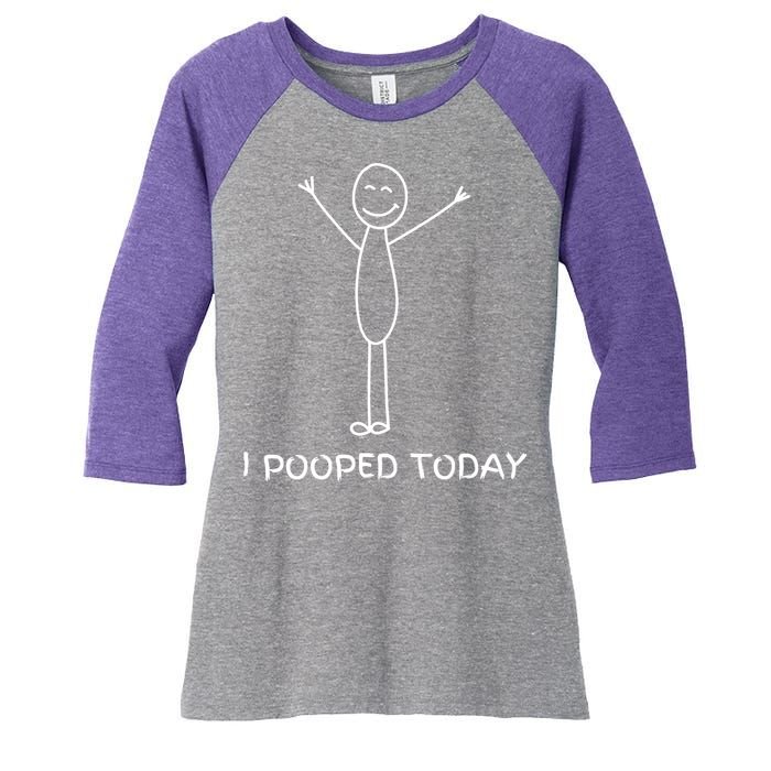 I Pooped Today Funny Poop Women's Tri-Blend 3/4-Sleeve Raglan Shirt