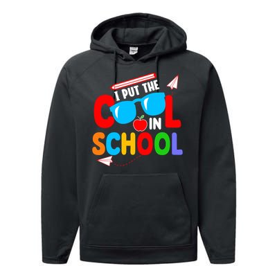 I Put The Cool School Back To School Gift Teacher Student Performance Fleece Hoodie