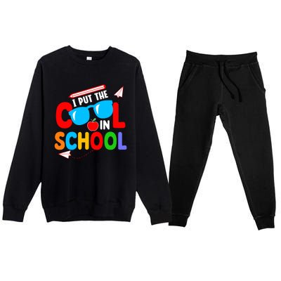 I Put The Cool School Back To School Gift Teacher Student Premium Crewneck Sweatsuit Set