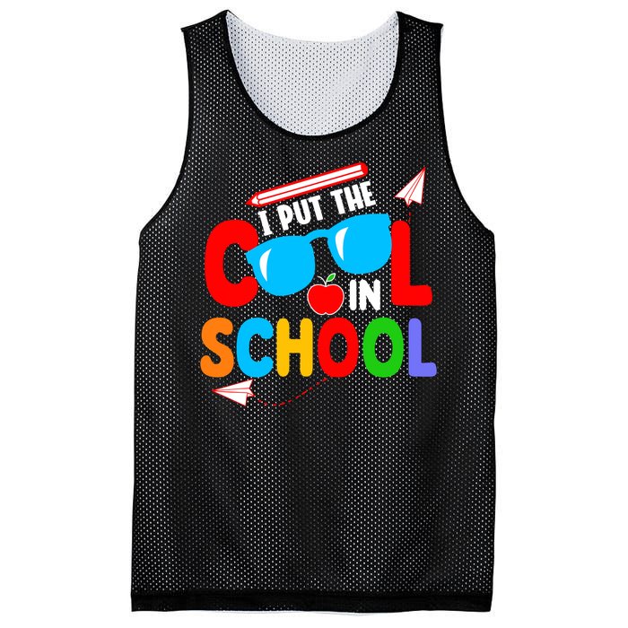 I Put The Cool School Back To School Gift Teacher Student Mesh Reversible Basketball Jersey Tank