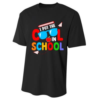 I Put The Cool School Back To School Gift Teacher Student Performance Sprint T-Shirt