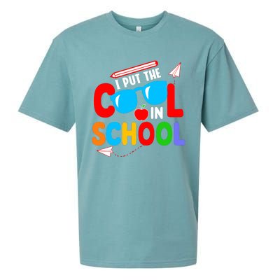 I Put The Cool School Back To School Gift Teacher Student Sueded Cloud Jersey T-Shirt