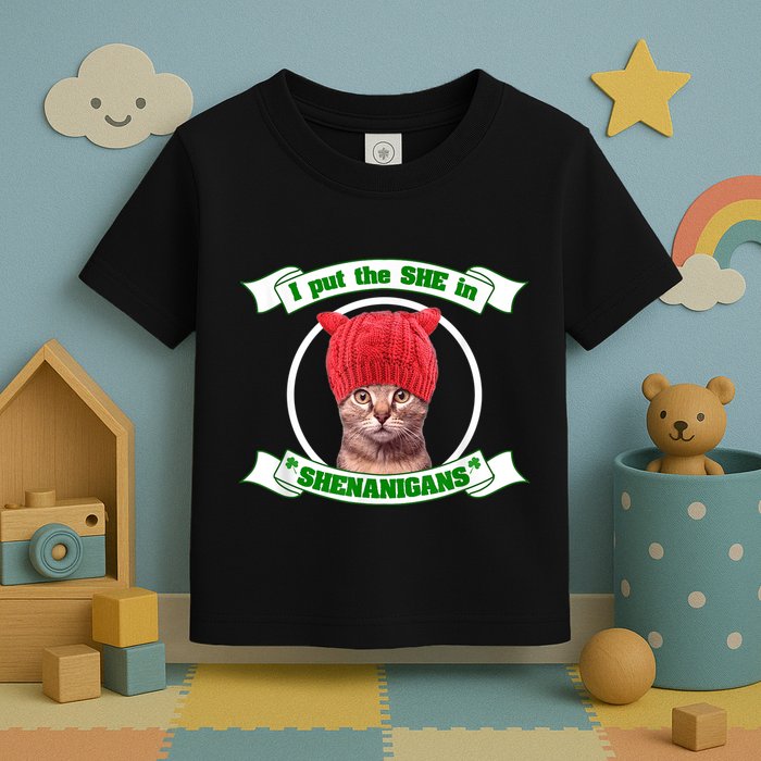 I Put The She In Shenanigans T St PaddyS Day Edition Toddler T-Shirt