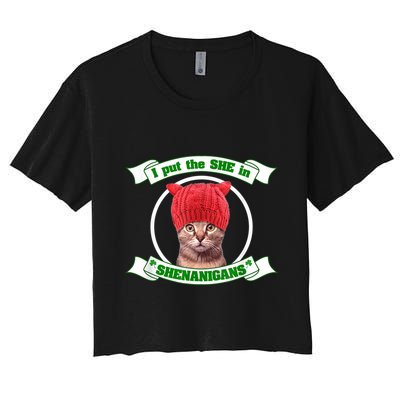 I Put The She In Shenanigans T St PaddyS Day Edition Crop Top