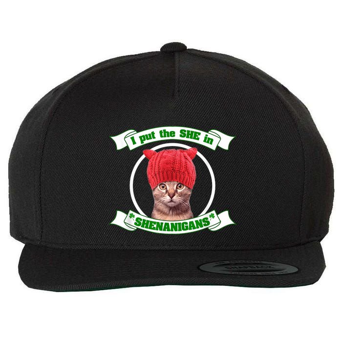 I Put The She In Shenanigans T St PaddyS Day Edition Wool Snapback Cap