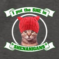 I Put The She In Shenanigans T St PaddyS Day Edition Vector Backpack