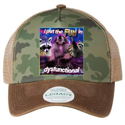 I Put The Sun Dysfunctional Racoon Meme Legacy Tie Dye Trucker Hat