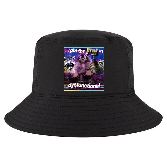 I Put The Sun Dysfunctional Racoon Meme Cool Comfort Performance Bucket Hat