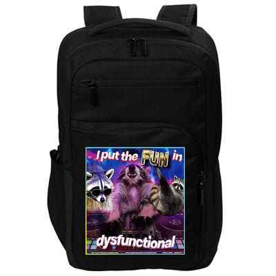 I Put The Sun Dysfunctional Racoon Meme Impact Tech Backpack