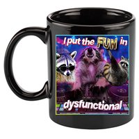 I Put The Sun Dysfunctional Racoon Meme 11oz C Handle Ceramic Mug