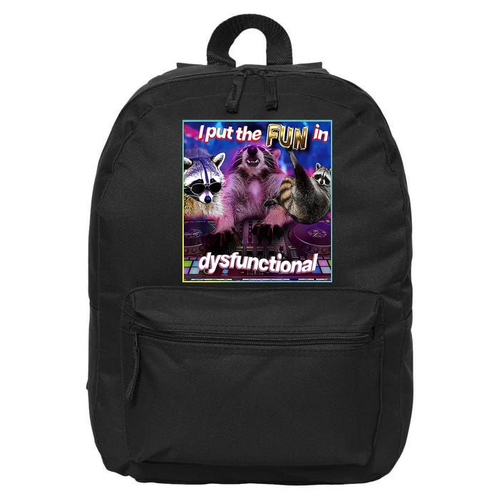 I Put The Sun Dysfunctional Racoon Meme 16 in Basic Backpack