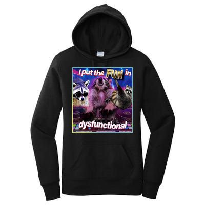 I Put The Sun Dysfunctional Racoon Meme Women's Pullover Hoodie
