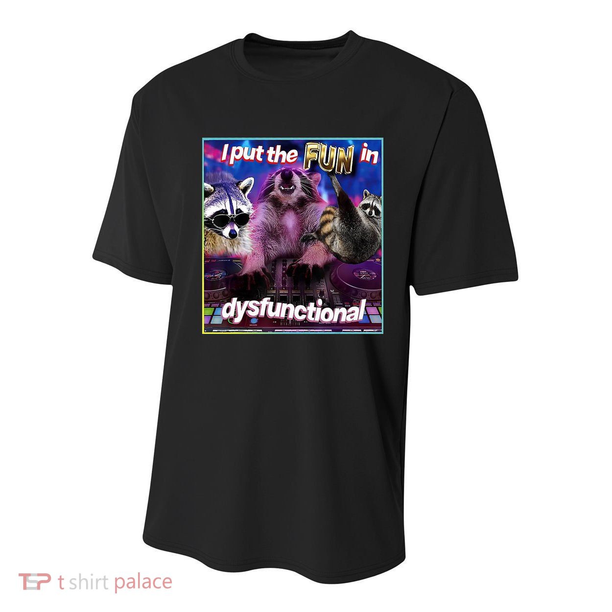 I Put The Sun Dysfunctional Racoon Meme Youth Performance Sprint T-Shirt