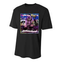 I Put The Sun Dysfunctional Racoon Meme Youth Performance Sprint T-Shirt