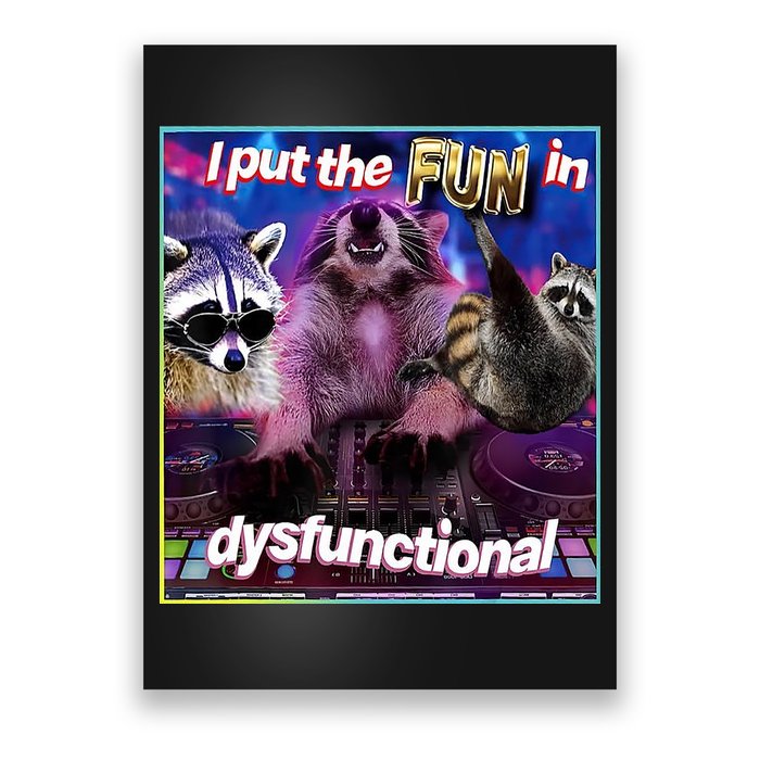 I Put The Sun Dysfunctional Racoon Meme Poster