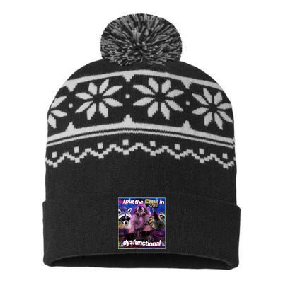 I Put The Sun Dysfunctional Racoon Meme USA-Made Snowflake Beanie