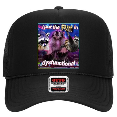 I Put The Sun Dysfunctional Racoon Meme Trucker Hat