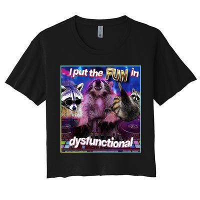 I Put The Sun Dysfunctional Racoon Meme Crop Top