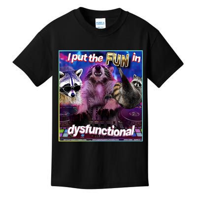 I Put The Sun Dysfunctional Racoon Meme Kids T-Shirt