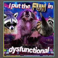 I Put The Sun Dysfunctional Racoon Meme Cotton Canvas Backpack