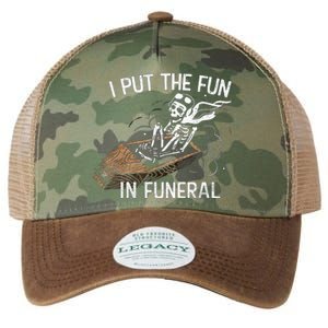 I Put The Fun In Funeral Skeleton Legacy Tie Dye Trucker Hat