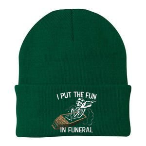 I Put The Fun In Funeral Skeleton Knit Cap Winter Beanie