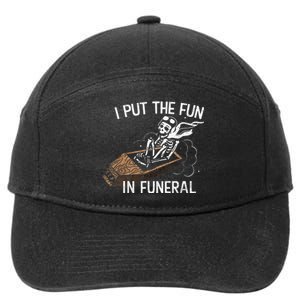 I Put The Fun In Funeral Skeleton 7-Panel Snapback Hat