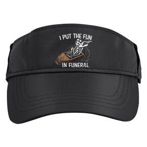 I Put The Fun In Funeral Skeleton Adult Drive Performance Visor