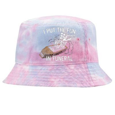 I Put The Fun In Funeral Skeleton Tie-Dyed Bucket Hat