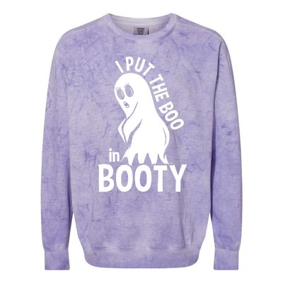 I Put The Boo In Booty Colorblast Crewneck Sweatshirt