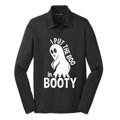 I Put The Boo In Booty Silk Touch Performance Long Sleeve Polo