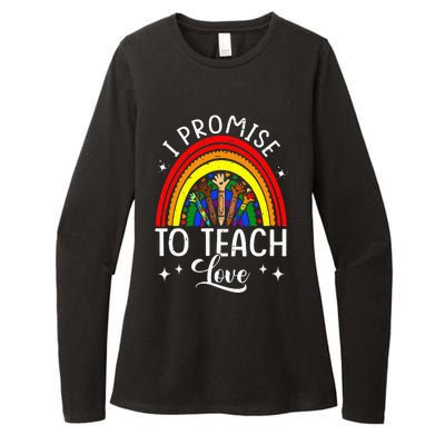 I Promise To Teach Love Diversity Equality and LGBt Womens CVC Long Sleeve Shirt