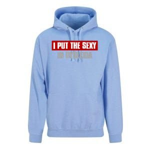 I PUT THE SEXY IN DYSLEXIA Funny Sarcastic Playful Witty Unisex Surf Hoodie