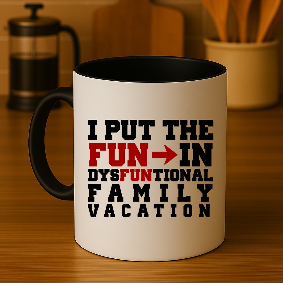 I Put The Fun In Dysfunctional Family Vacation Mug