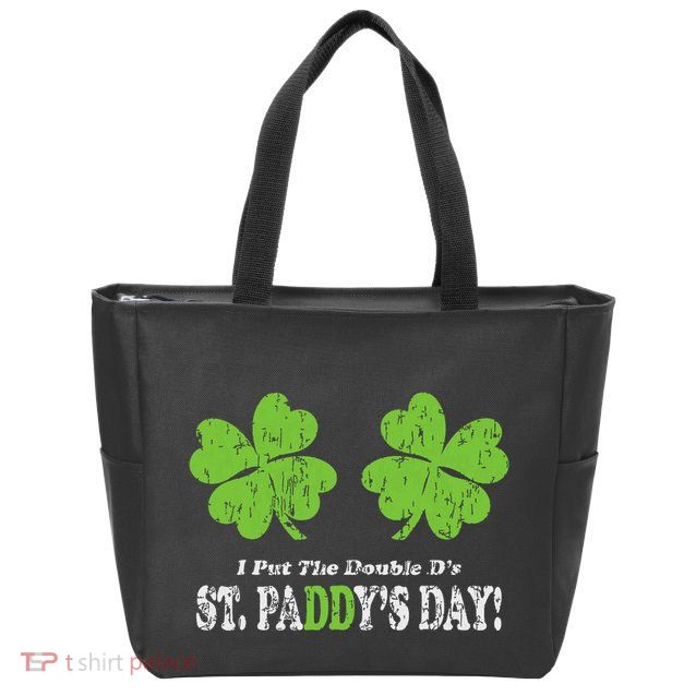 I Put The Double Ds In St Paddys Day Funny Parade Zip Tote Bag